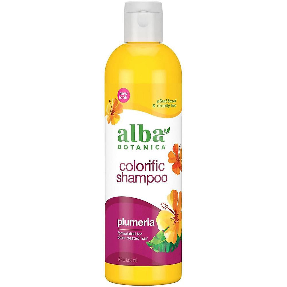 Alba Botanica Hawaiian Natural Shampoo Colorific Plumeria, 12 Oz